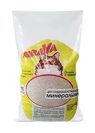 Купить brava Наполнитель впитывающий для гладкошерстных кошек и котят минеральный