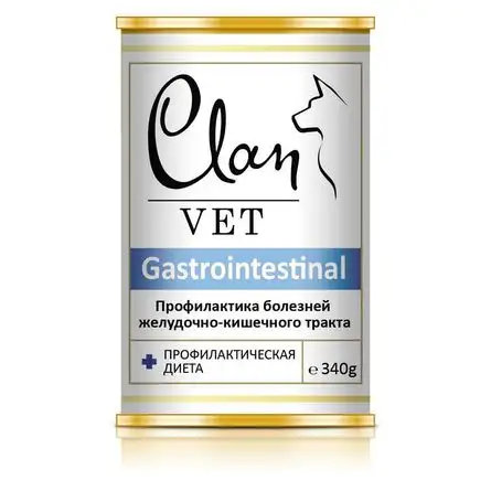 Купить clan vet gastrointestinal консервы для собак для профилактики болезней ЖКТ