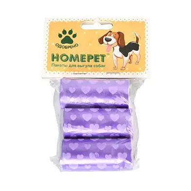Homepet пакеты для выгула собак с рисунком