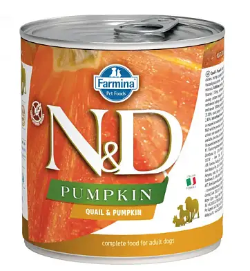 Farmina N&D Pumpkin Dog влажный беззерновой корм для взрослых собак с тыквой и перепелом