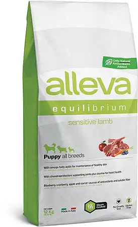 Купить alleva equilibrium sensitive lamb puppy all breeds сухой корм для щенков всех пород с ягненком