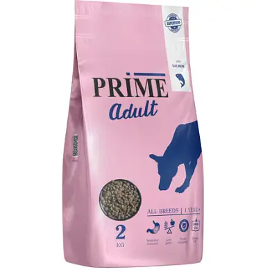 Prime HEALTHY SKIN&COAT сухой корм для взрослых собак всех пород здоровая кожа и шерсть с лососем